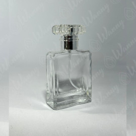 Vidro 50ml Perfume C/Valvula Spray Prata R.2843