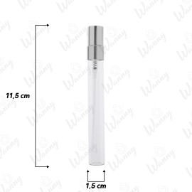 Vidro Porta Perfume 10ml Cilindro Spray 11,5x1,5