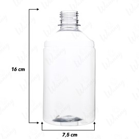 Frasco Pet 500ml Garrafa 17x7cm G.28mm