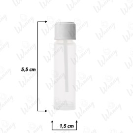 Frasco de Amostra 4ml Tampa Branca 5,5x1,5