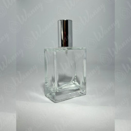 Vidro 50ml Perfume C/Valvula Spray Prata R.2915