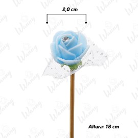 Vareta Difusor Decorativa - Flor Azul Beb 18x2,0