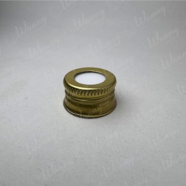 Tampa Aluminio Dourada B/18 C/Furo