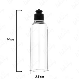 Frasco 100ml Pet Com Tampa Push Preta G.20mm