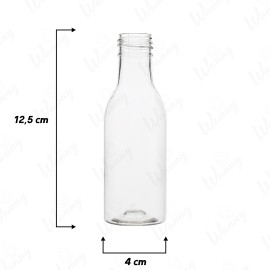 Frasco Pet 100ml Garrafinha 12,5x4cm G.24mm