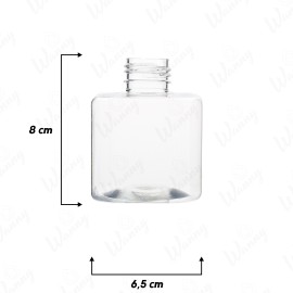 Frasco  Pet 200ml Cube 8x6,5cm G.28mm