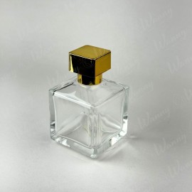 Vidro 100ml Perfume C/ V�lvula Spray R.Wc4 Tampa Dourada