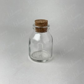 Frasco de Vidro 50ml com Tampa Rolha 8x4