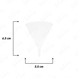 Funil de Plastico Branco 6,5x5,5