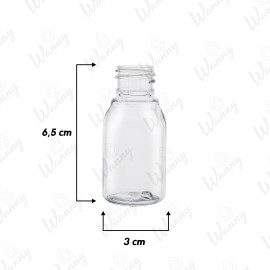 Frasco 30ml Pet Cristal 6,5x3cm G.20mm