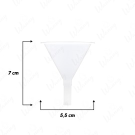 Funil de Plastico Branco 7x5,5