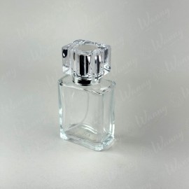 Vidro 50Ml Perfume C/Valvula Spray R.2810U TMP Prata