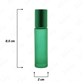 Vidro 10ml Cilindrico Roll on Verde fosco