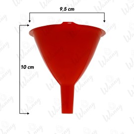 Funil de Plastico Vermelho 10x9,5