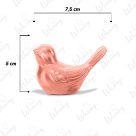 Enfeite Passarinho Metalizado Ros 5x7,5
