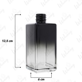 Vidro 250ml Square G.28 Preto degrad