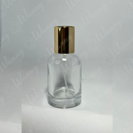 Vidro 30ml Perfume C/Valvula Spray Dourada R. JR2503
