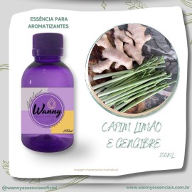 Ess�ncia Aromatizante Capim lim�o e Gengibre Ginger 100ml 