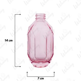 Vidro 230ml  Heptgono rosa G.28