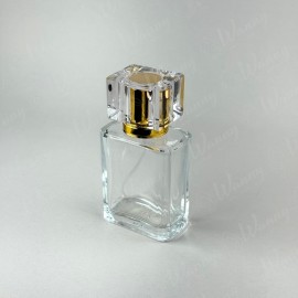 Vidro 50Ml Perfume C/Valvula Spray R.2810U TMP Dourada