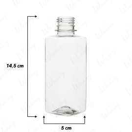 Frasco 250ml Pet Retangular 14,5x5cm G.28mm