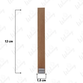 Pavio De Madeira Para Velas 13 cm Pacote com 10 unidades