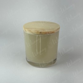 Porta Vela 265Ml Nude Interno Tampa de Madeira Pinus